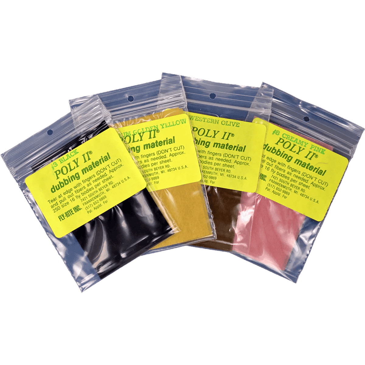 Övriga Tillverkare Fly-Rite Poly II Dubbing Material Sheet (Färg: #1 Western Olive)