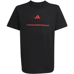 ADIDAS Kinder Shirt Slogan Single Jersey, Größe 164 in Schwarz Schwarz