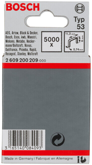 Serre-fils fin BOSCH type 53 11,4 x 0,74 x 6 mm (1609200326)