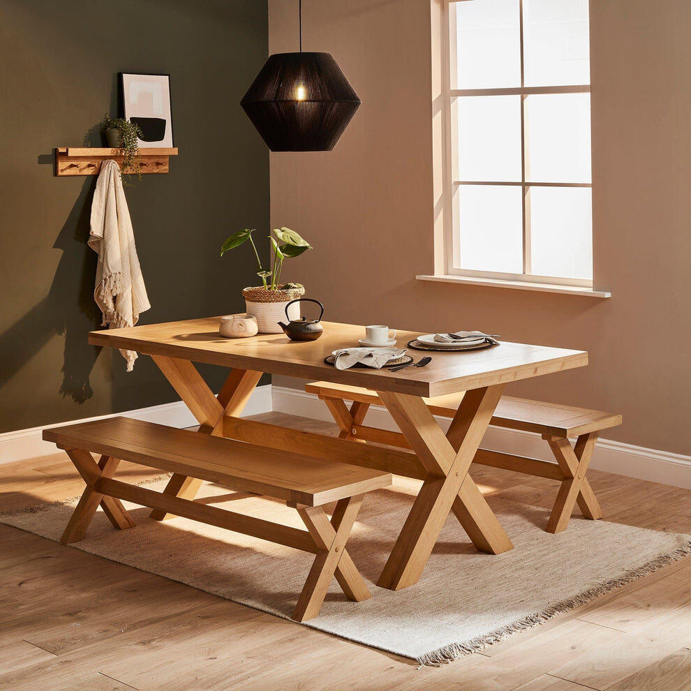 Brambly Cottage Gracela 6 -Person Solid Wood Dining Set Pale Oak 6