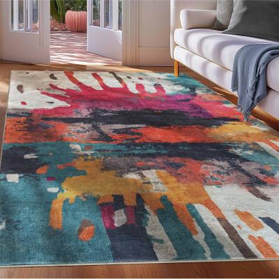 Well Woven Apollo Abstract Chromatic Splash Modern Abstract Area Rug