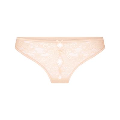 String HUNKEMÖLLER "String Sylvia", Damen, Gr. S, beige (orange), 79% Polyamid, 18% Polyester, 3% Elasthan, Unterhosen String