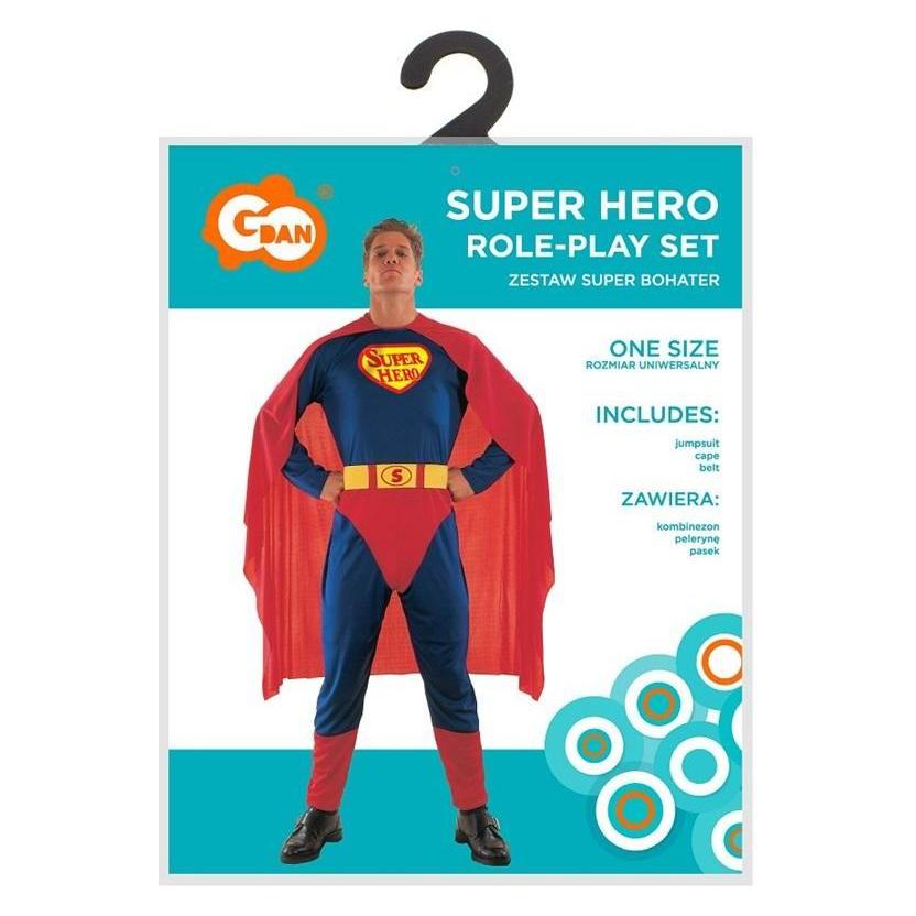 GoDan Superheldenkostüm für Erwachsene, Universalgrösse. (One Size) (54612917)