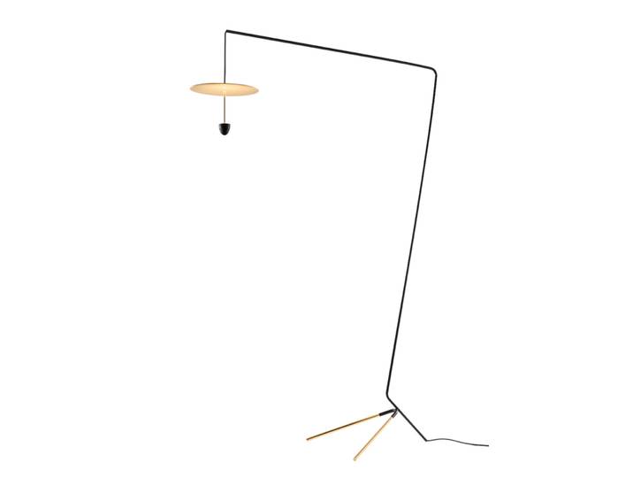ANTONANGELI lampadaire SKYFALL F1 (Noir - Métal verni et laiton)