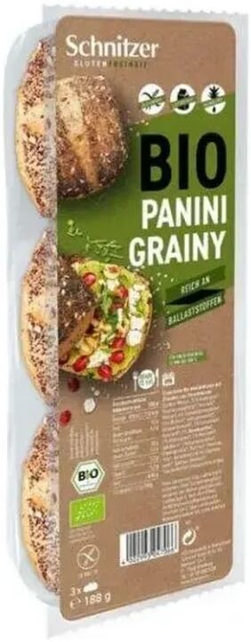 Schnitzer Pãezinhos Panini Sementes Sem Glúten 188g