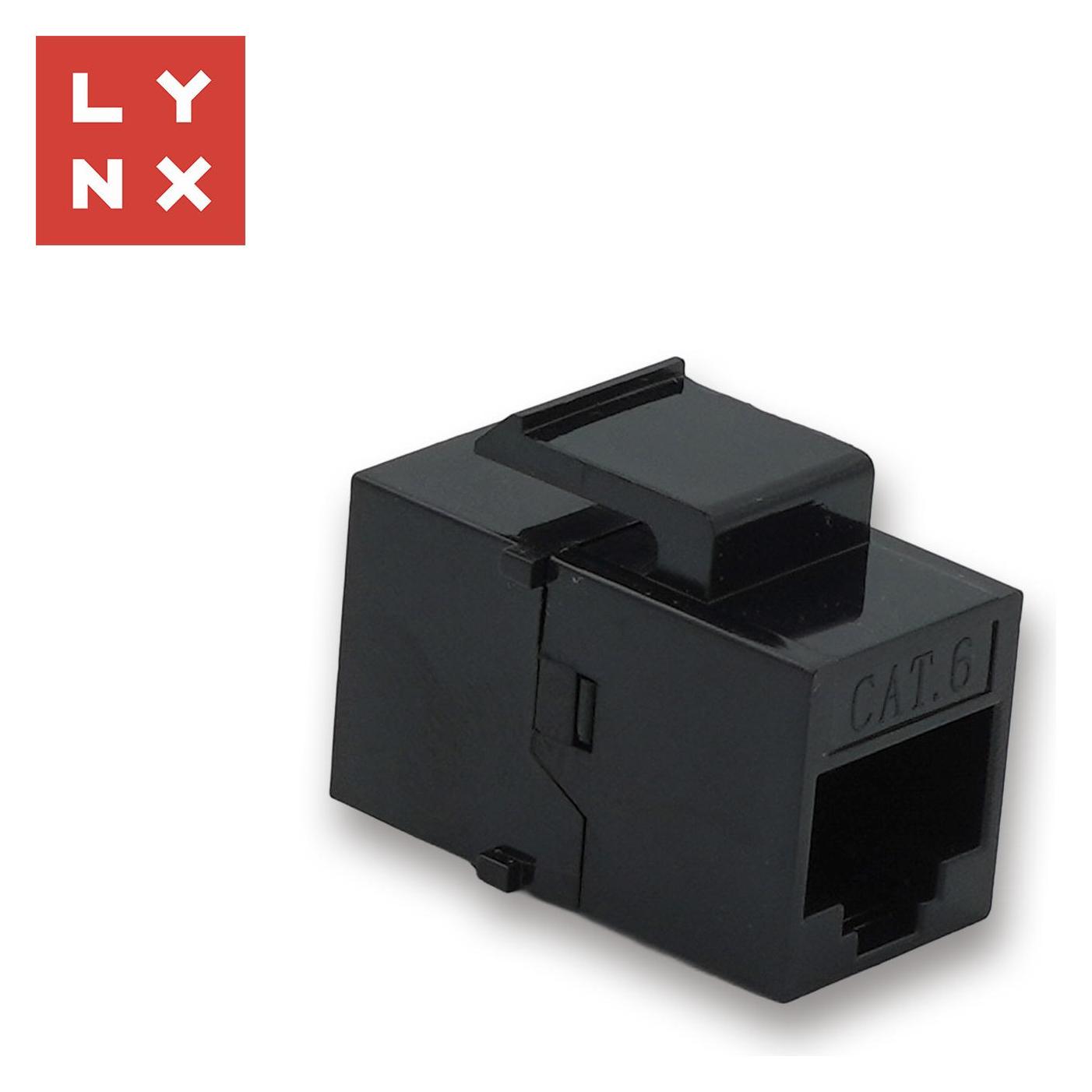 Lynx Cs LYNX keystone spojka UTP Cat6, 8P8C, černá (Keystone Modul) (LX-KST-CAT6-UTP)