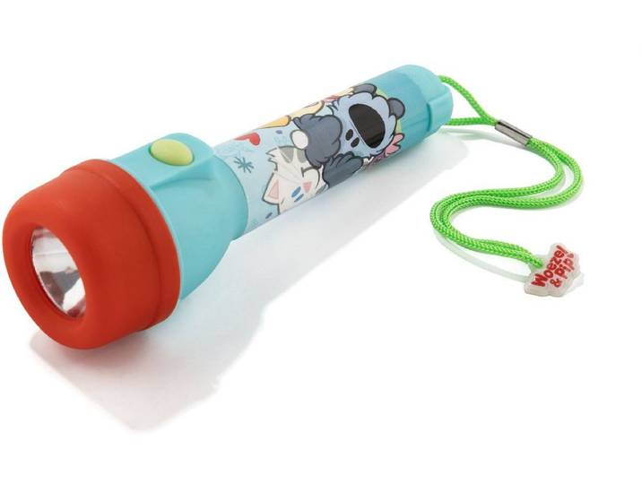 Woezel & Pip zaklamp - kinderzaklamp - lichtgewicht - rood groen blauw
