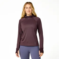 Brooks Damen Momentum Thermal Hoodie braun
