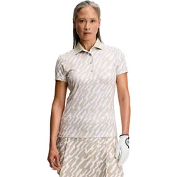 J. LINDEBERG Polo Tour Tech Print, sand/weiss