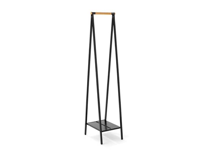 Brabantia - Portant pour vêtements Linn\, Compact - Rails autoportants - Rangement de vêtements - Suspendre\, aérer ou sécher - Cadre robuste en acier et tige en bambou - 47\,6cm x 34cm x 170cm - Black