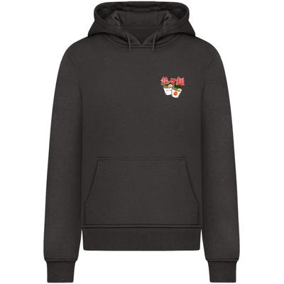 Kapuzensweatshirt MISTERTEE "MisterTee Love Ramen Noodles Hoody", Herren, Gr. XXL, schwarz, 65% Baumwolle, 35% Polyester, bedruckt, Rundhals, Sweatshirts