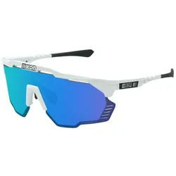 Scicon, Herren, Sportbrille, Aeroshade kunken SCNPP white gloss (White Gloss, Multimirror Blue), Mehrfarbig, Schwarz, Blau, Weiss