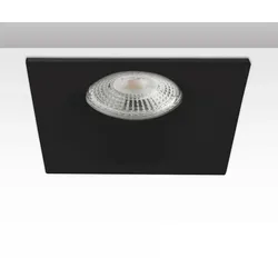 ISOLED Einbaurahmen rückversetzt für GU10/MR16, IP54, eckig, 8.5 x 8.5cm, mit Glaslinse, exkl. Leuchtmittel, Schwarz ISO-113283
