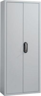 Magazinschrank, 1690 mm hoch, 11 Böden, o. Kästen, mit Türen, hellsilber