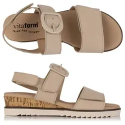 VITAFORM Damen-Sandalette Softnubuk Klettverschlüsse Sohle Chloe