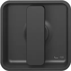 FSB, Möbelgriff, Schiebetürmuschel 42 4263 eckig, Aluminium schwarz matt