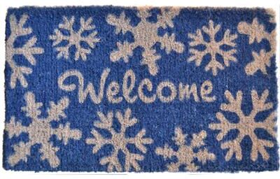 Imports Decor Welcome Snow Flakes Door Mat - Door Mat