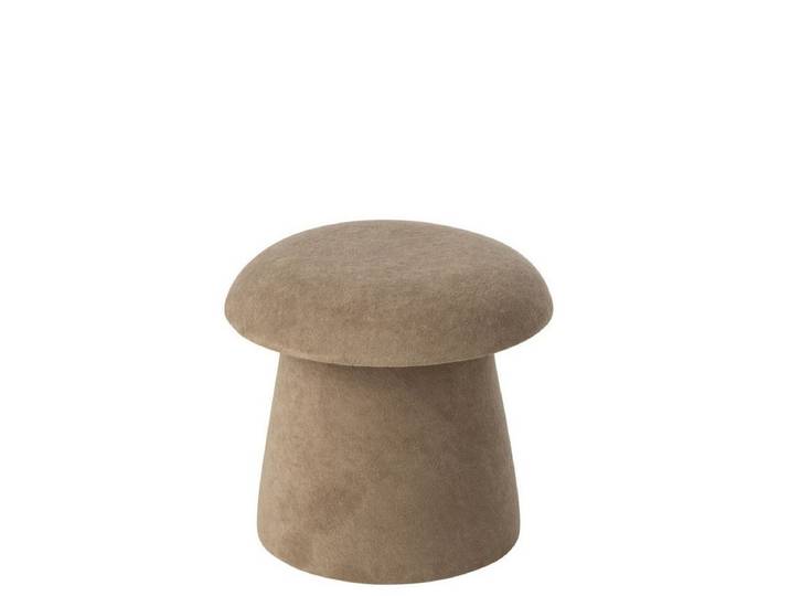 J-line Hocker Hocker mit Stauraum Stoff beige 40x40x37 cm (1 Hocker), Deckel abnehmbar für Stauraum, kleine Sitzgelegenheit