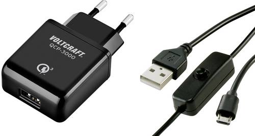 VOLTCRAFT QCP-3000 USM USB Ladegerät Passend für (Entwicklungskits): Raspberry Pi Ausgangsstrom (max.) 3000mA 1 x USB 2.0