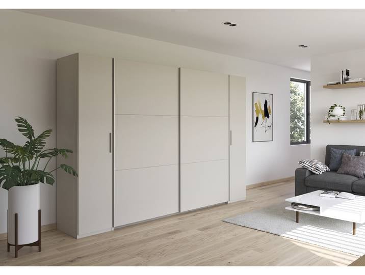Armoire combinée Kronach 311cm Beige/Cachemire Argenté