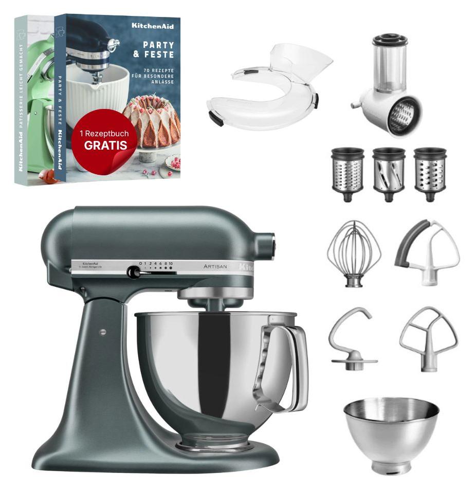 KitchenAid 4,8 L 5KSM175 Artisan Küchenmaschine Set 1 Gemüseschneider Juniper