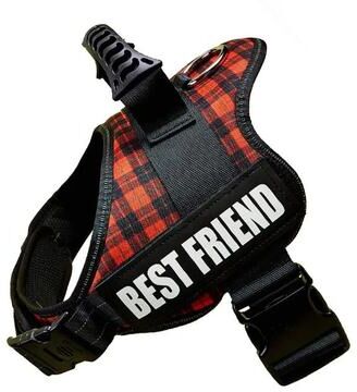 Uplift Treasures Adjustable Nylon Dog Harness With Custom ID Tag 18 xl