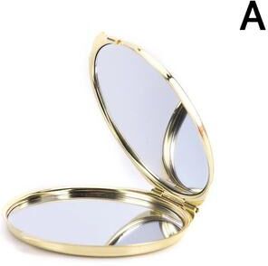 Uplift Picks Portable Stainless Steel Pocket Mirror Folding Compact Makeup Travel Beauty Mirror gold (6x6cm)