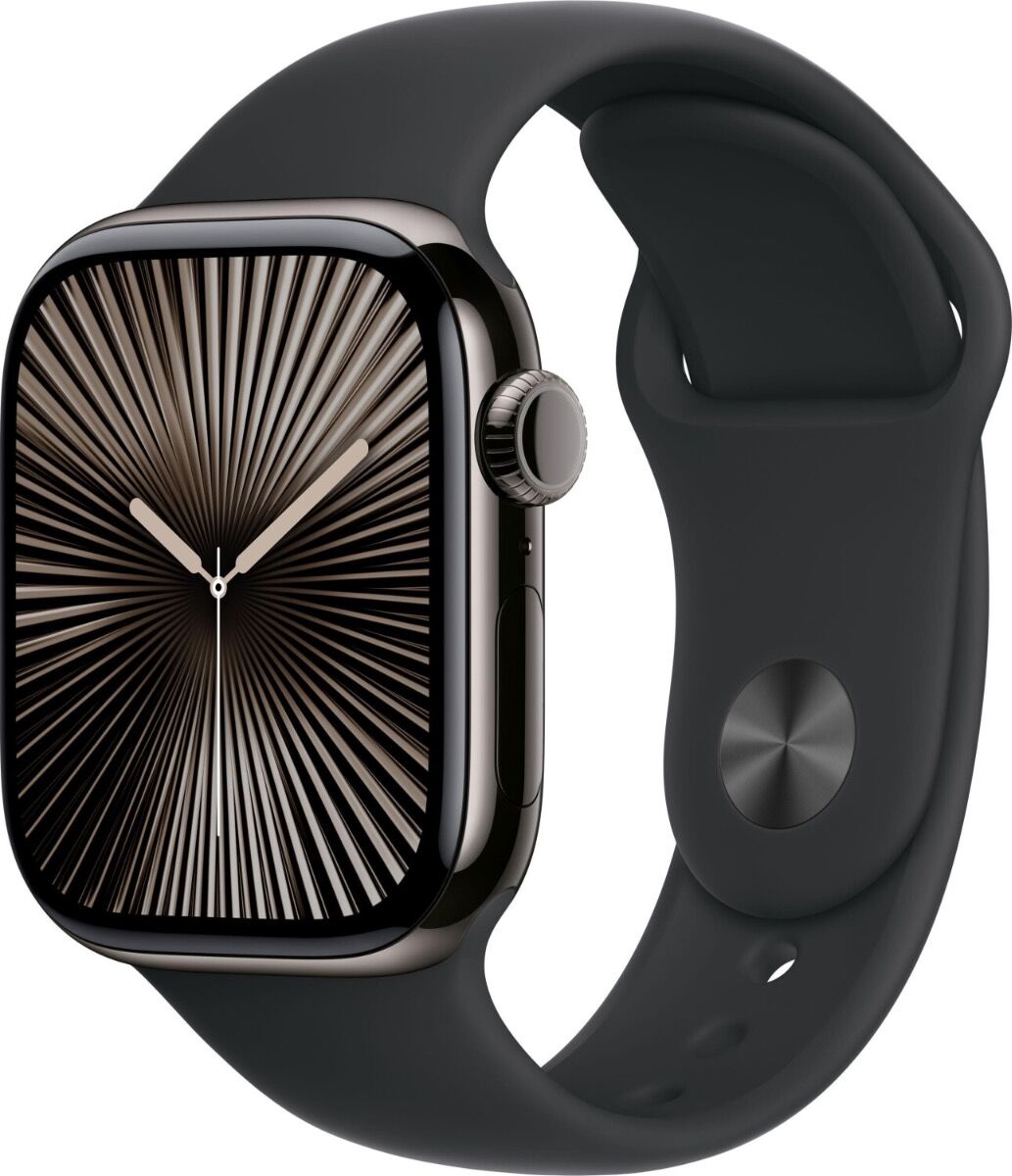 Apple Watch Series 10 42mm Cellular Titanium Slate con Sport Band S/M Black EU