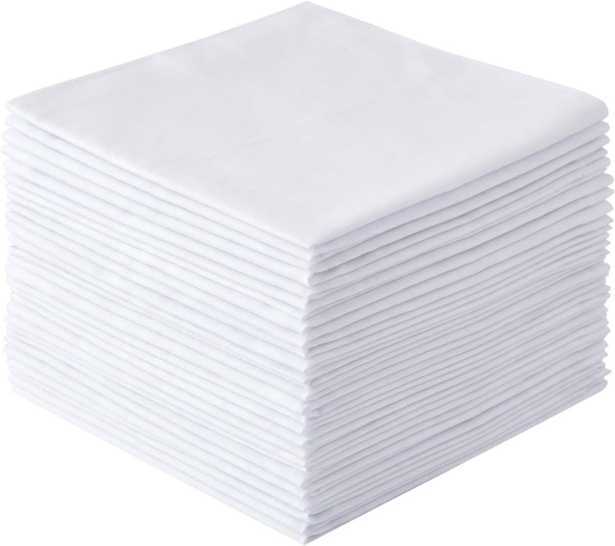 Set van 25 witte katoenen handdoeken van 25 x 25 cm