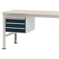 Manuflex ZB4614.7016 Gehäuse-Unterbau Stationär, Nutzhöhe 300 mm mit 3 Schubfächer. Für Tischtiefe 1200 mm