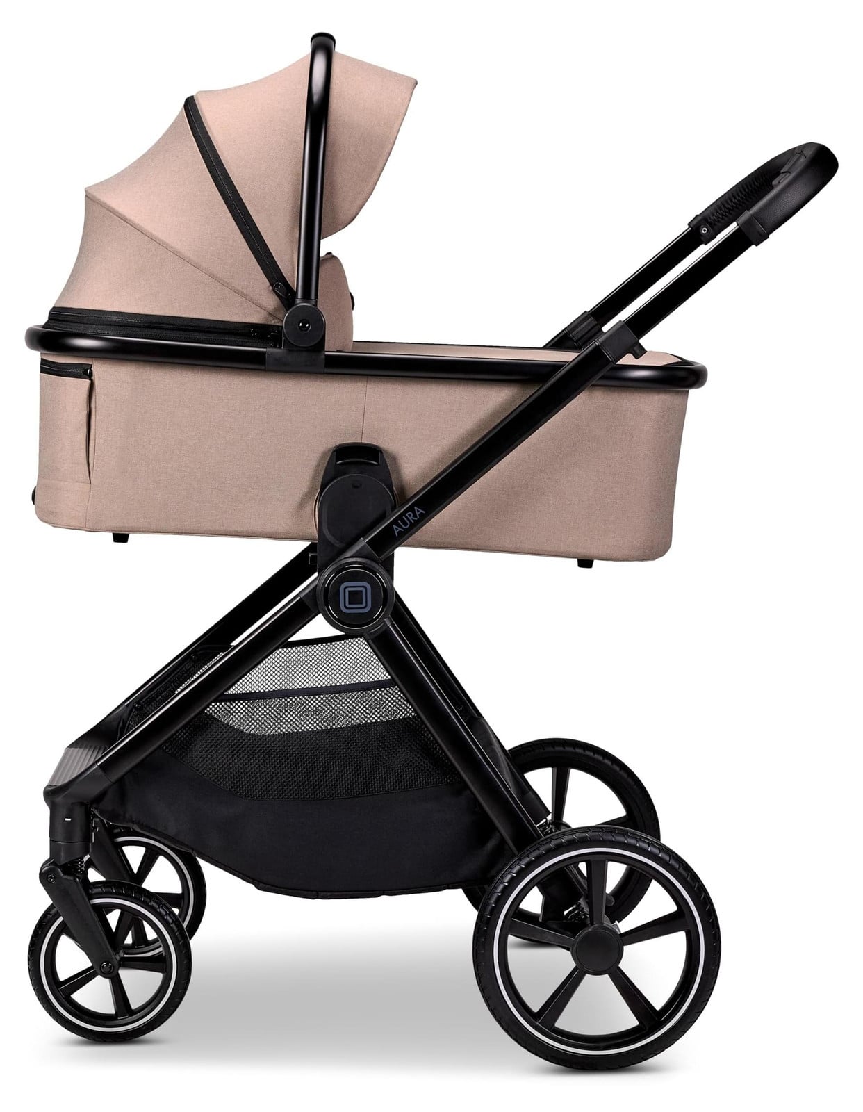 Moon Aura combinatie kinderwagen in zand/melange