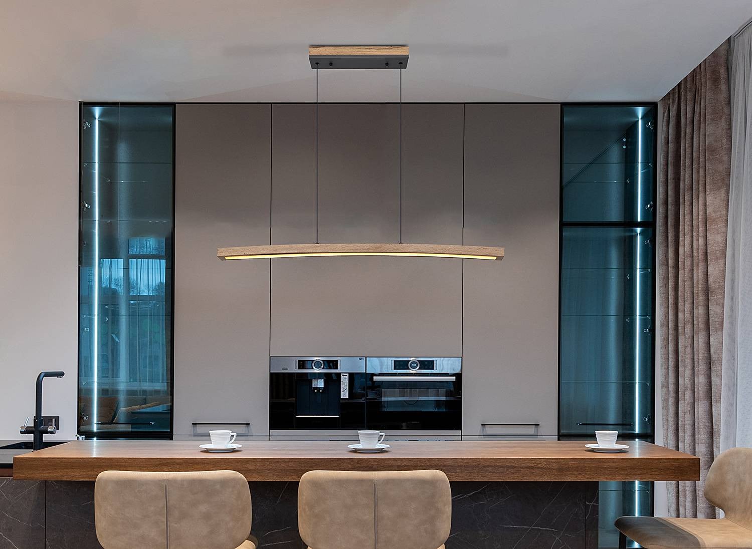 Globo Lighting Doro Design LED-hanglamp bruin/grijs