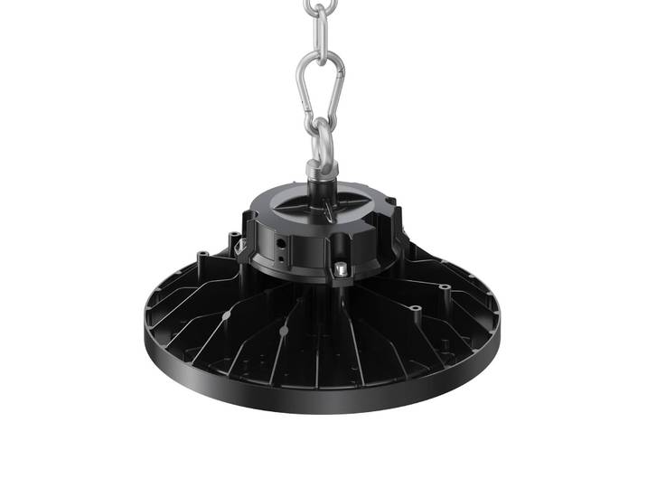 SLC Force LED hal spot 200W 4.000K Dali Force, dimbaar, zwart, Aluminium, Hal schijnwerper
