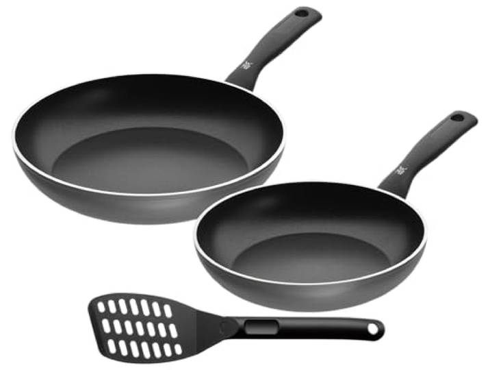 WMF Permadur Inspire Pfannenset Induktion 2-teilig, Bratpfanne 24 + 28cm, Aluminium beschichtet, Antihaftversiegelung, ergonomischer Kunststoffgriff, Pfannenwender