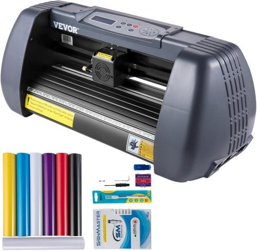 VEVOR Vinyl Snijplotter 375 mm, Folieplotter voor Stickers, Decals en Scrapbookingpapier, Grijs