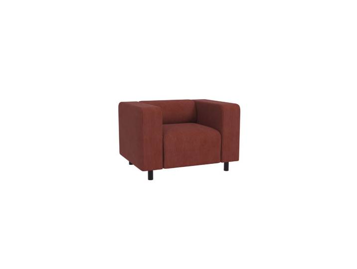 S-Style Sessel Tove Terrakotta Cord, Terracotta, Füllung: Schaumstoff, 95x65x80 cm, Wohnzimmer, Sessel, Polstersessel