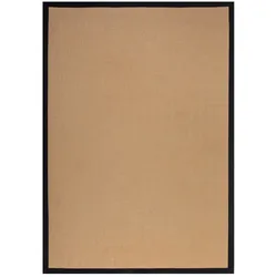 `Trent` Kira Jute-Teppich mit Naturkautschuk-Rücken für aktive Wohnbereiche. Farbe: Braun-Schwarz, 200x290 cm | Kadima Design