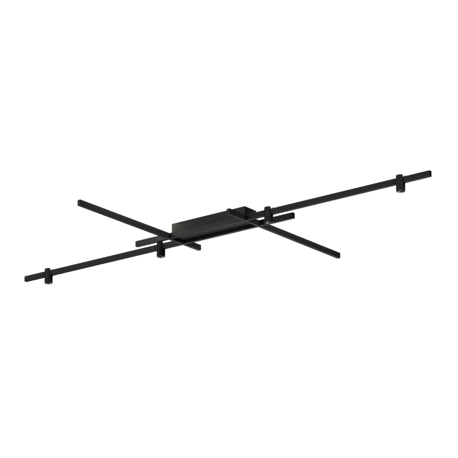 Wever & Ducré LED-Deckenleuchte TRACE GRID CEILING SURF 2.0 - 2700K B schwarz 183464B3 5404037359929