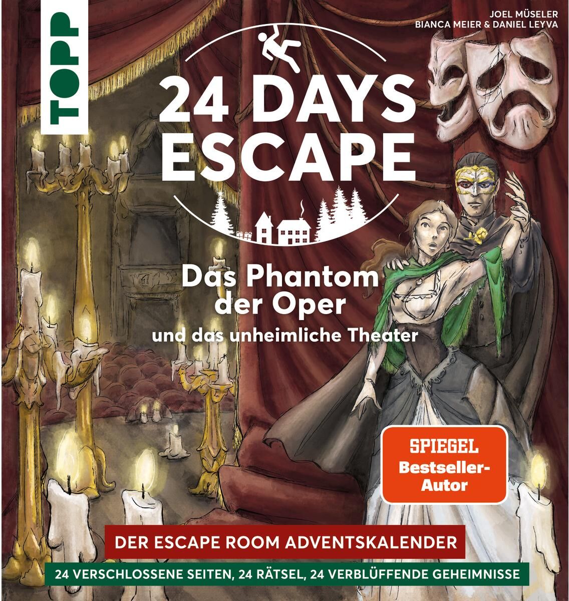 Adventskalender FRECH VERLAG "Adventskalender 24 Days Escape, Das Phantom der Oper", weiß, neutral, Adventskalender, Adventskalender weiß, neutral Einheitsgröße