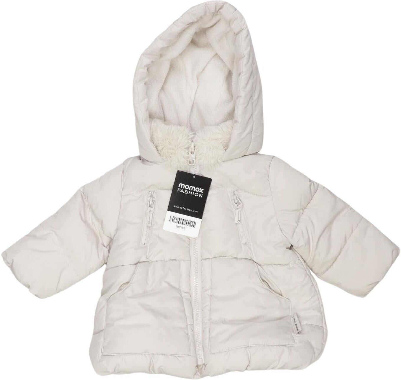 Zara Mädchen Jacke oder Mantel, Cremeweiß, Gr. EU 68, Synthetik - Second Hand