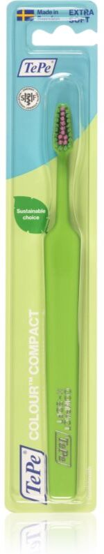 TePe Colour Compact X-Soft brosse à dents Green 1 pcs
