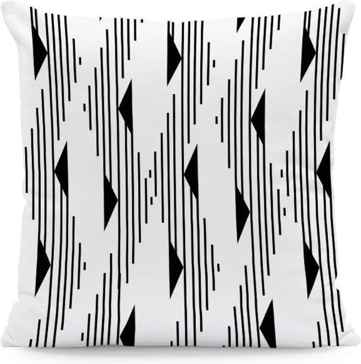 Kussenhoes Fantasy Zwart Wit voor de kinderkamer, 43 x 43 cm