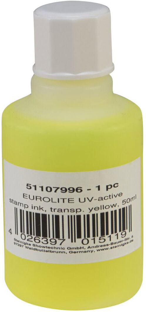 EuroLite Uv-Aktive Stempelfarbe, Transparent Gelb, 50ml