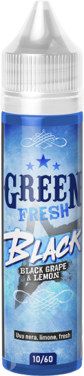 Eliquid France Black Green Fresh Liquido Shot 10ml Uva Nera Limone Ghiaccio