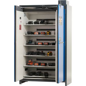 asecos Akku-Ladeschrank ION PRO 90, 48 Steckdosen, Feuerwiderstand Typ 90, (B/H/T) 119,3 x 223 x 62cm