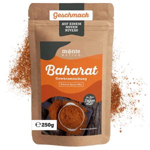 Monte-Nativo Gewürzmischung Premium Qualität, Baharat, ohne Salz, für Fleisch- & Gemüsegerichte, vegan, Beutel, 250 g