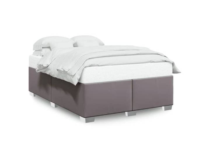 Lit adulte - 140x190 cm lit double Cadre de lit Gris Similicuir CHY33159519