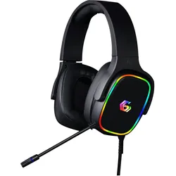 Gembird USB 7.1 Surround-Gaming-Headset mit RGB-Lichteffekt (Kabelgebunden), Gaming Headset, Schwarz