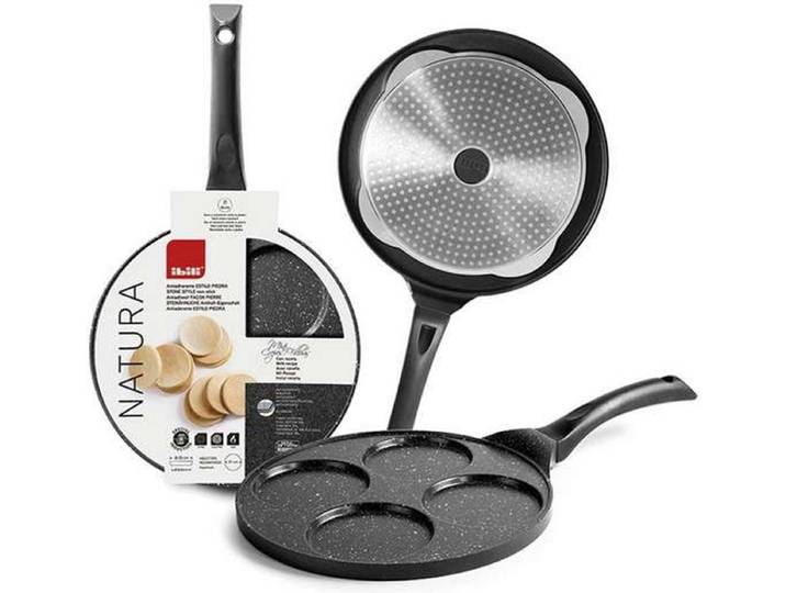 Ibili Natura Blinis Pannenkoekenpan met 4 Vormen - Ø 26cm