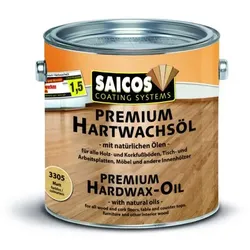 SAICOS Premium Hartwachsöl, Farbe 3305 Matt farblos, Größe 2,5 Liter
